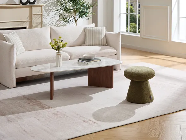 Vente-unique - ADEYOMA Pouf Stoff Grün - B 38,5 cm x H 42,5 cm x L 38,5 cm