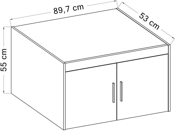 AX LIVING Schrankaufsatz Storicos 2T Eiche Sonoma 89,7x55x53 cm Modern Bild 2