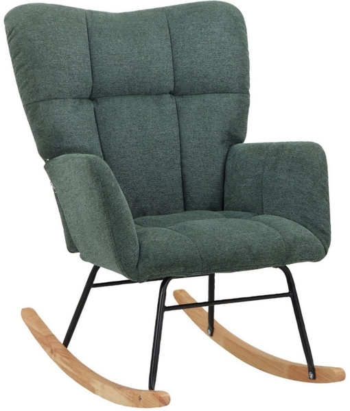 loft24 Schaukelstuhl Olaf (1 St), hohe Rückenlehne, Kufengestell, mit Armlehne, Sitzhöhe 48 cm