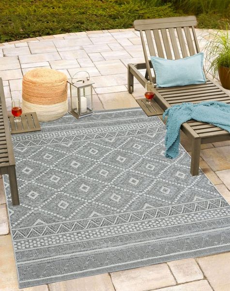 the carpet Teppich Calgary, rechteckig, Höhe: 1 mm, moderner robuster In und Outdoor Teppich