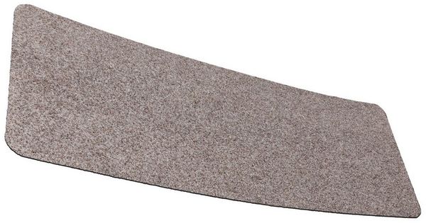 ANRO Fußmatte POET Schuhparkplatz schmal Schmutzfangmatte Unifarben, eckig, Höhe: 3 mm, Schuh-Abstellplatz rutschfest 25x60cm Kräusel Beige wasserdicht