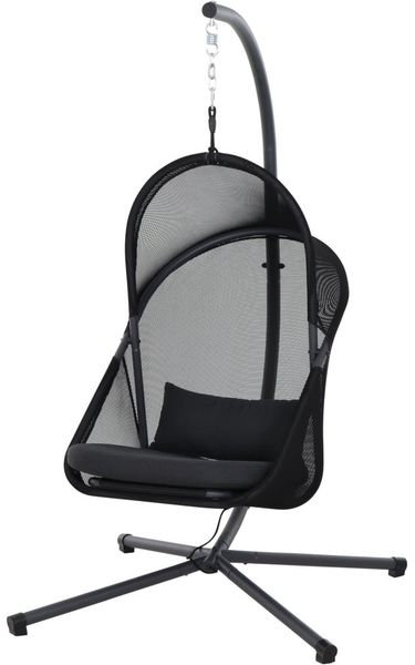 Siena Garden Hängesessel YOBAYA anthrazit/cool black Hängekorb mit Kissen