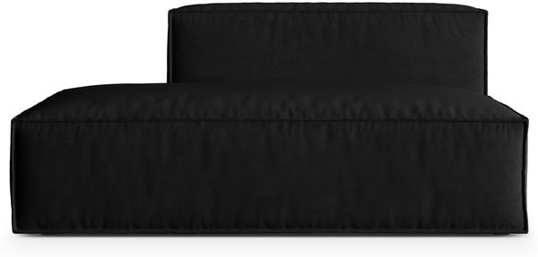 Micadoni Modul Nuria 3-Sitzer Links Samt Schwarz