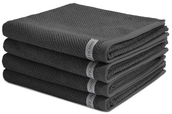 Ross Selection 4 tlg. Frottier-Set - 4 X Handtuch (50 X 100cm) - 540 g/m2 - Anthrazit