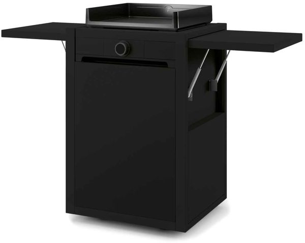 Plancha Grill Modern Elektro 45 Schwarz auf Rollwagen