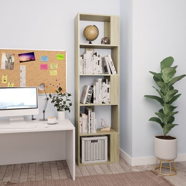 vidaXL Bücherregal/Raumteiler Sonoma-Eiche 45x24x159 cm Holzwerkstoff 800111