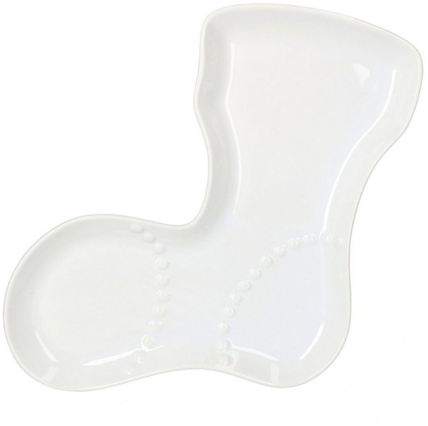 MamboCat Servierplatte Keksteller Strumpf Weihnachten, Porzellan