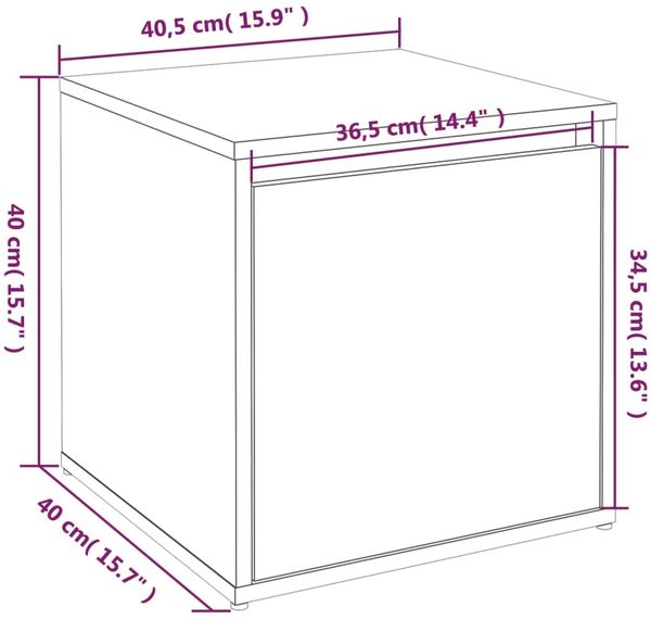 vidaXL Schubladenbox Sonoma-Eiche 40,5x40x40 cm Holzwerkstoff 808777 Bild 9