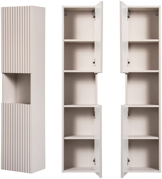 Hochschrank mit Regaleinsatz, kaschmir und Eiche, NEWPORT-56-CASHMERE Bild 5