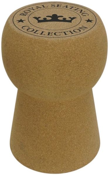 Hocker Kork Corky massivum Sitzhocker Korkhocker rund braun 34x50x34 cm Beistellhocker Barhocker Deko-Hocker Korkmöbel Bar Küche