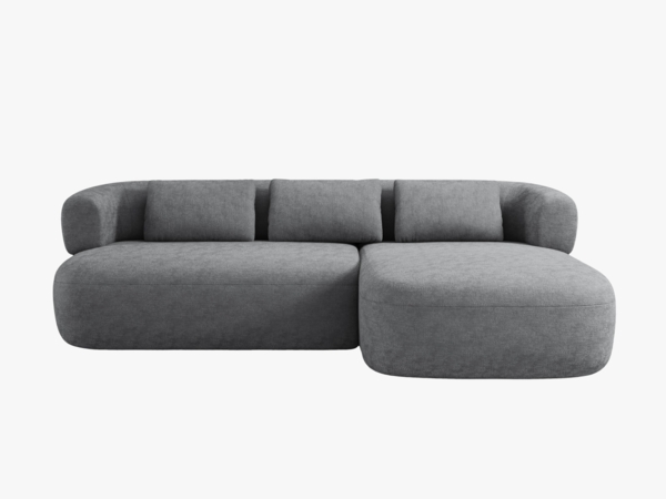 Micadoni 5-Sitzer Ecksofa Jenny Rechts Chenille Perfect Harmony Dunkelgrau