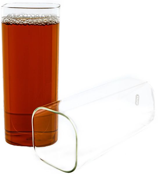 Mulex Glas 12-Teilig Quadratische Glas Japanische Getränkebecher Borosilikatglas Cocktail, Borosilikatglas, Hitzebeständig 400 ml