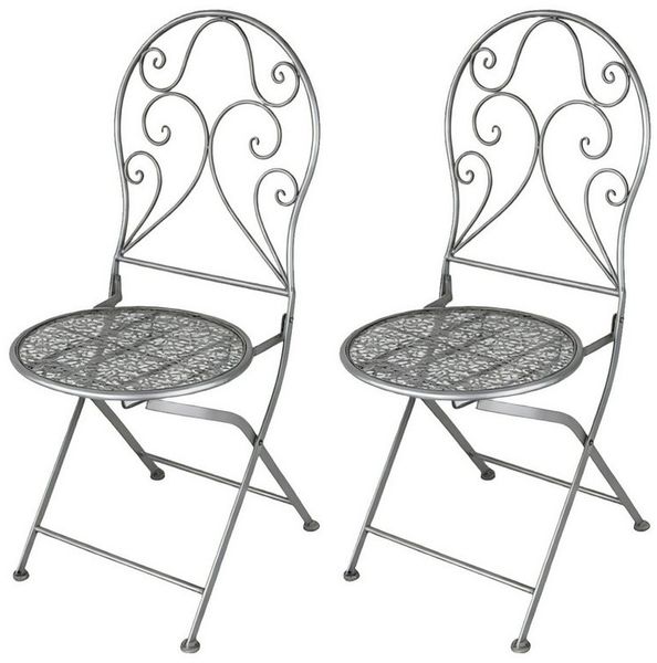 HTI-Living Gartenstuhl Gartenstuhl 2er-Set Lani Grau (Set, 2 St)