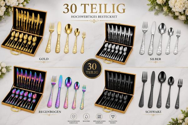 Faizee Home Besteck-Set Otto Flora Gold 30stk
