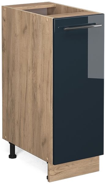 Apothekerschrank Fame-Line Dunkelblau Hochglanz 30 cm ohne Arbeitsplatte Vicco