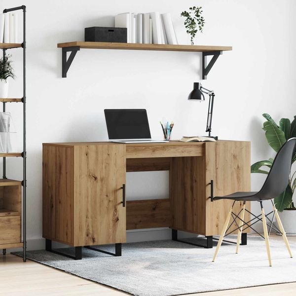 vidaXL Schreibtisch Artisan-Eiche 140 x 50 x 75 cm Holzwerkstoff 879529