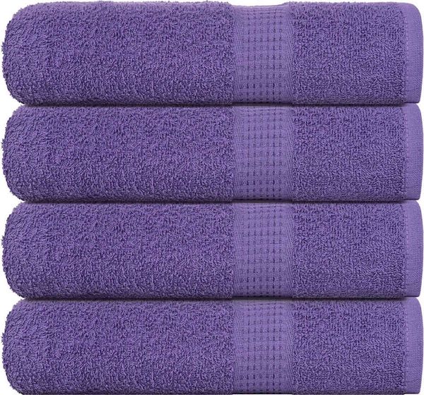 vidaXL Badetücher FROGN 4 Stk. Lila 100x150 cm 360 g/m² 136885