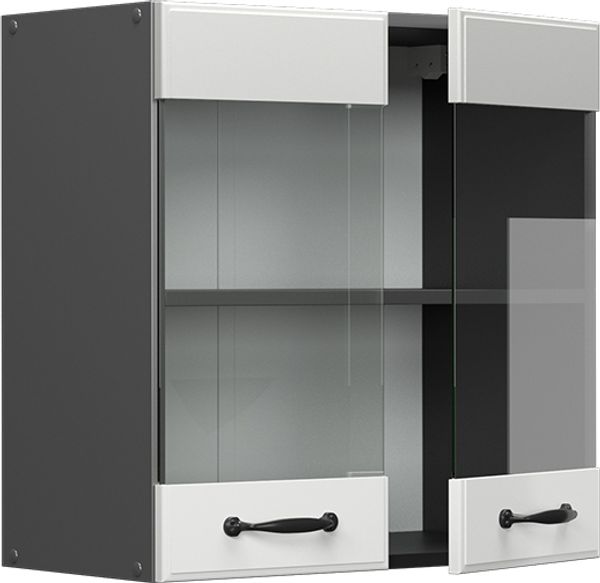 Küchenglasschrank R-Line Weiß Landhaus 60 cm Vicco Bild 4