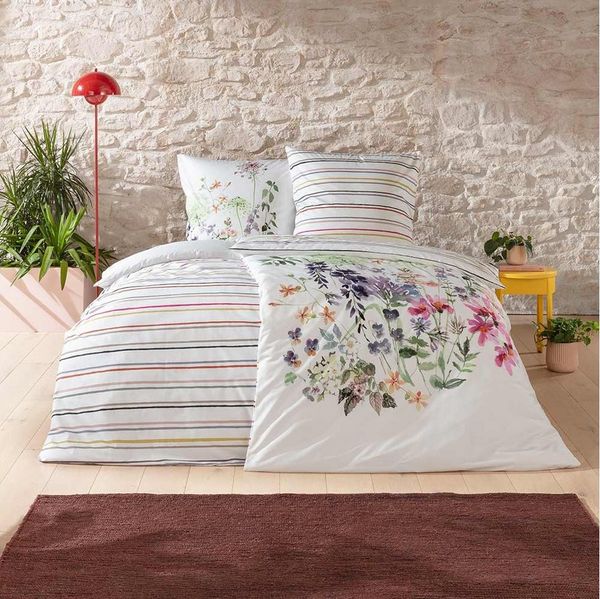 Estella Bettwäsche Willow, Mako-Satin, 2 teilig, Hochwertiger Mako-Satin aus 100% Baumwolle