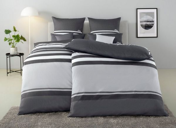 s.Oliver Bettwäsche Fenja in Gr. 135x200 oder 155x220 cm, Renforcé, 2 teilig, gestreifte Bettwäsche, mit GRATIS-Zugabe: 2x Kissenhüllen
