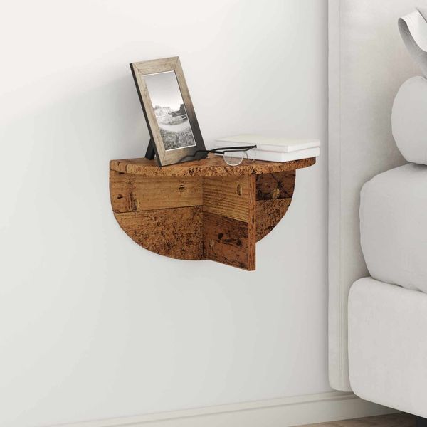 vidaXL Wandregal 2 pcs Altholz 38 x 19 x 19 cm Holzwerkstoff 891425
