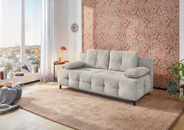 JOB Schlafsofa PHIL - Wohnzimmer & Schlafzimmer in 435/19 hellgrau meliert