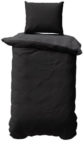 One Home Bettwäsche Doubleface Wende, Seersucker, 2 teilig, Mikrofaser Unifarben Normalgröße