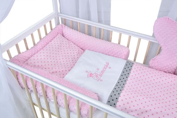 Baby-Delux Komplettbett Hausbett Babybett Komplettset, 12-tlg, Kinderbett 60x120 cm weiß Kiefer, Bettset verschiedene Designs