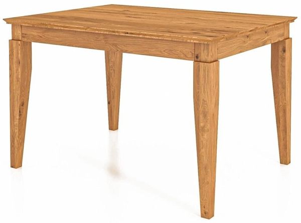 Esstisch Sydo aus Wildeiche massiv 100x130x77 cm mit Holzbeinen