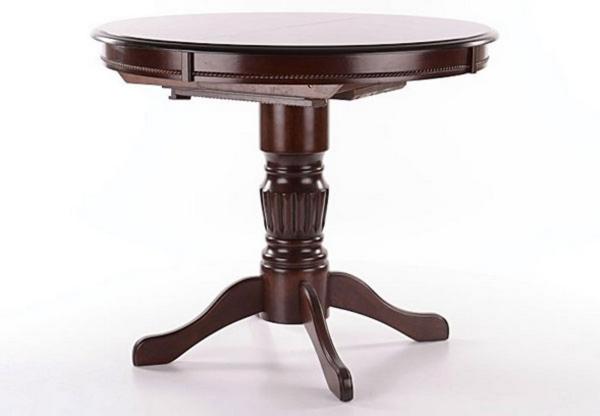 Esstisch Küchentisch Margo 90-125x90x75cm Nussbaum dunkel ausziehbar Jugendstil