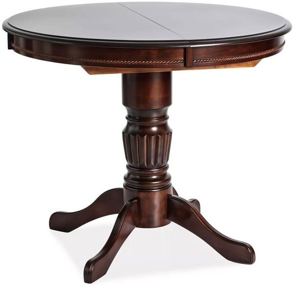 Esstisch Küchentisch Margo 90-125x90x75cm Nussbaum dunkel ausziehbar Jugendstil