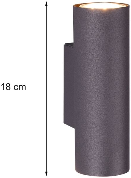 212400232 Wandleuchte MARLEY schwarz matt 2x GU10. Höhe ca. 18 cm Bild 3