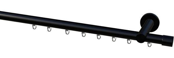 Garduna Gardinenstange Ø 20mm Innenlauf Komplettset inkl. X-Gleiter in Profilfarbe, 1-läufig, kürzbar, Metall, 2-lauf, 1-lauf, Gardinenstange, 20mm, Innenlauf, Gardinenschiene