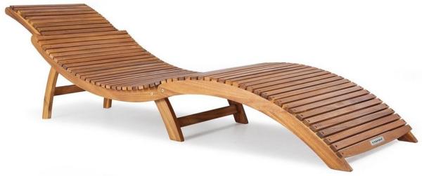 Casaria Gartenliege Braun, Holz Klappbar 160kg Belastbar Garten Kofferfunktion Akazie FSC