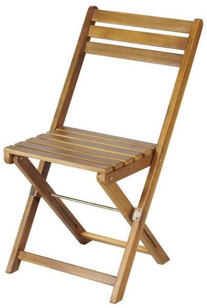riess-ambiente Gartenstuhl BALI natur honey – Massivholz, klappbar, wetterfest, Outdoor (Einzelartikel, 1 St), klappbarer Balkonstuhl aus Massivholz – ideal für Garten & Terrasse
