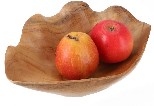 Guru-Shop Dekoschale Holzschale Muschel, geschnitzte Obstschale,..