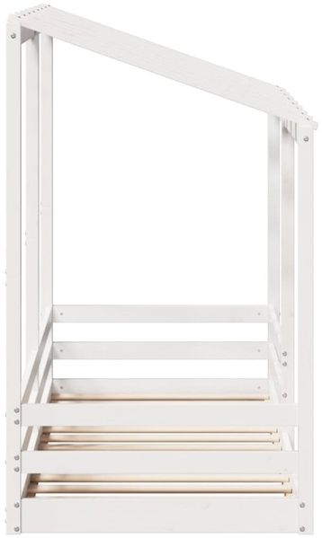 vidaXL Kinderbett mit Dach Weiß 75x190 cm Massivholz Kiefer 847010 Bild 5