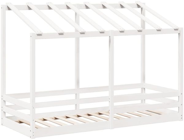 vidaXL Kinderbett mit Dach Weiß 75x190 cm Massivholz Kiefer 847010 Bild 3