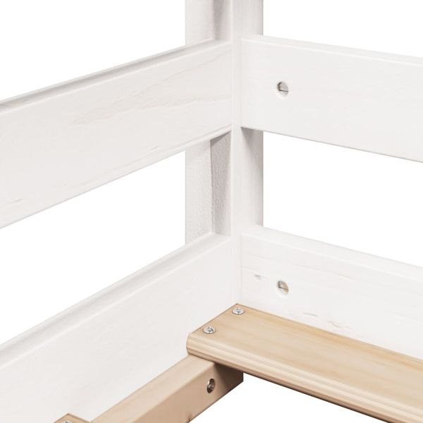 vidaXL Kinderbett mit Dach Weiß 75x190 cm Massivholz Kiefer 847010 Bild 7