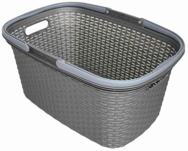 Rival R37600 Wäschekorb Rattan-Design, 32 Liter, 56 x 37 x 28 cm (Farbe zufällig, 1 Stück)