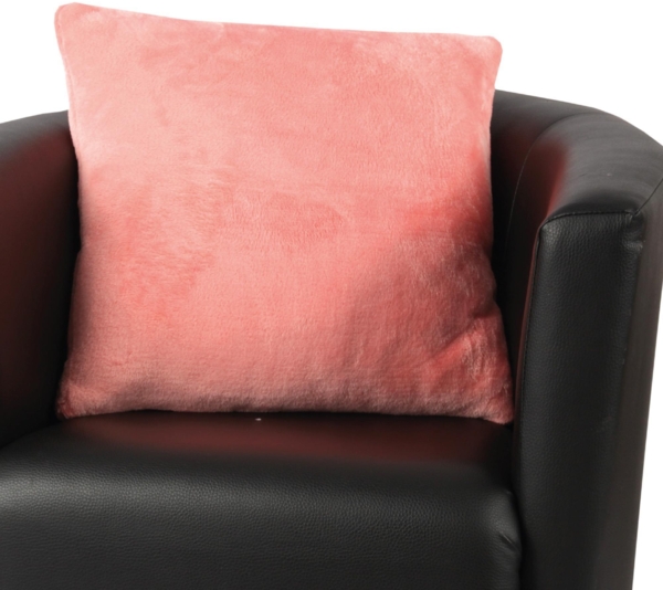 Kissenhülle Kuschel "Celina", in der Größe "45 x 45cm" - Lachs - Kissenbezug mit Reißverschluss