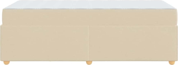 vidaXL Bettrahmen mit Matratze Creme 100 x 200 cm Stoff 3399340 Bild 6