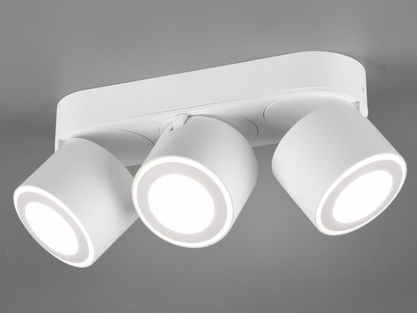 LED-Deckenleuchte Taurus, Metall, Weiß, 27 x 11 x 9 cm