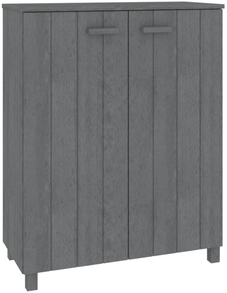 vidaXL Schuhschrank HAMAR Dunkelgrau 85x40x108 cm Massivholz Kiefer 340518