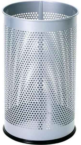 Alco Papierkorb Metall 15 Liter silber