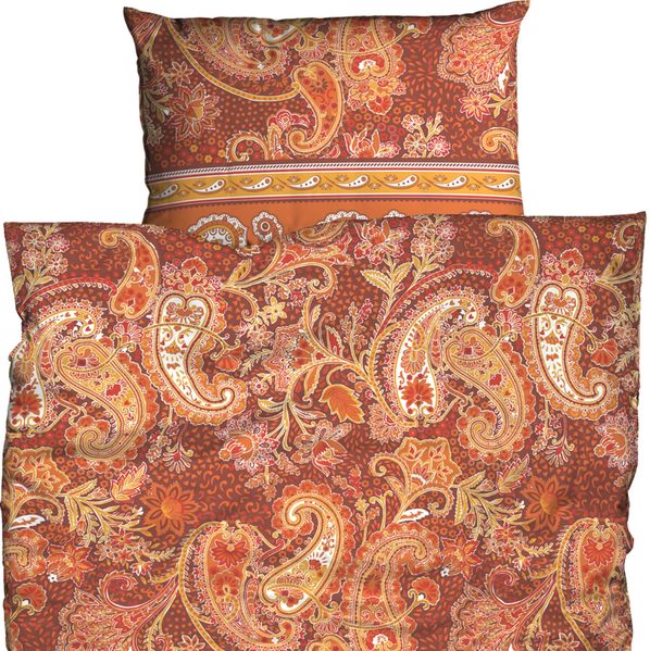 CASATEX Bettwäsche Sentta Orange Satin 135 x 200 + 80 x 80 cm Bild 2