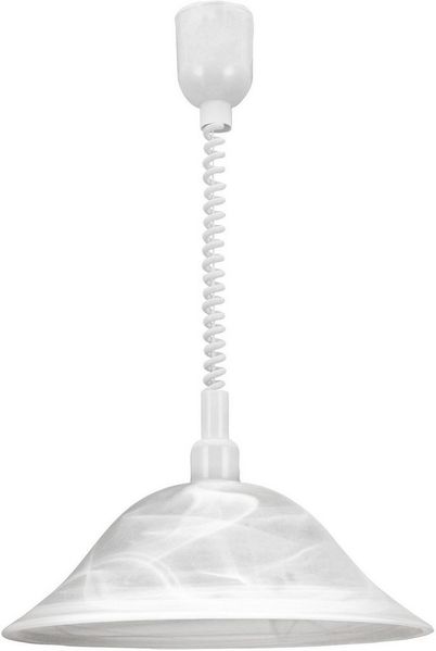 Eglo 3355 Hängeleuchte ALESSANDRA Glas alabaster weiß E27 max. 1X40W L:110cm B:38cm höhenverstellbar Bild 3