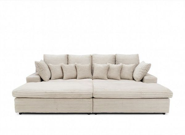 Fun Möbel Big-Sofa Megasofa FUN LOREA in Stoff Tilia, Rundumbezug