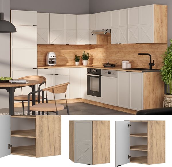 Eckhängeschrank Fame-Line GrauBeige 57 cm Vicco Bild 2