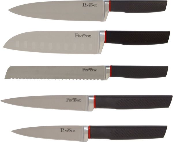PINTINOX Messer-Set Living (Set, 5-tlg), Edelstahl, spülmaschinengeeignet